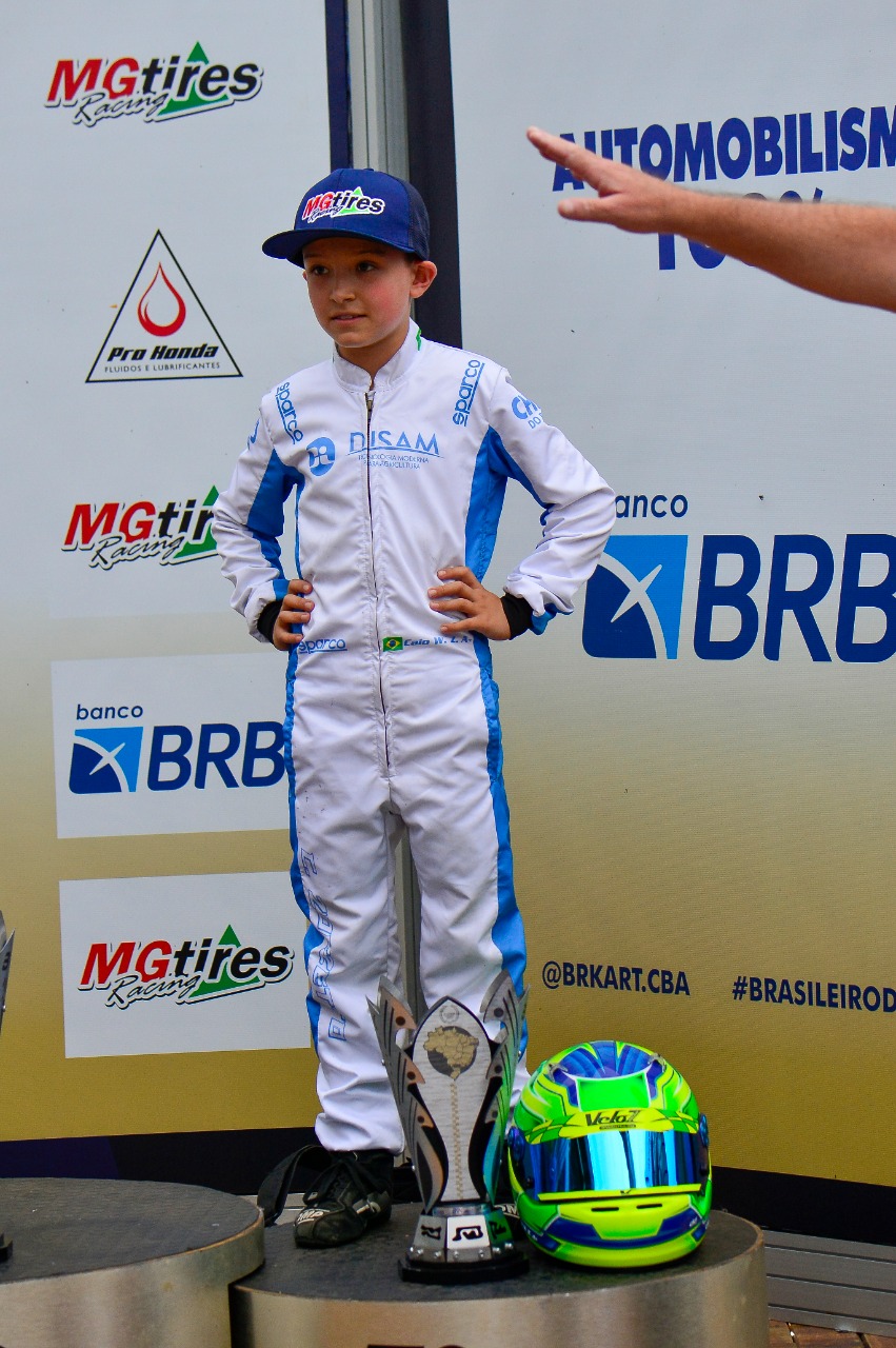 Zorzetto está feliz com o 1º pódio no Brasileiro de Kart