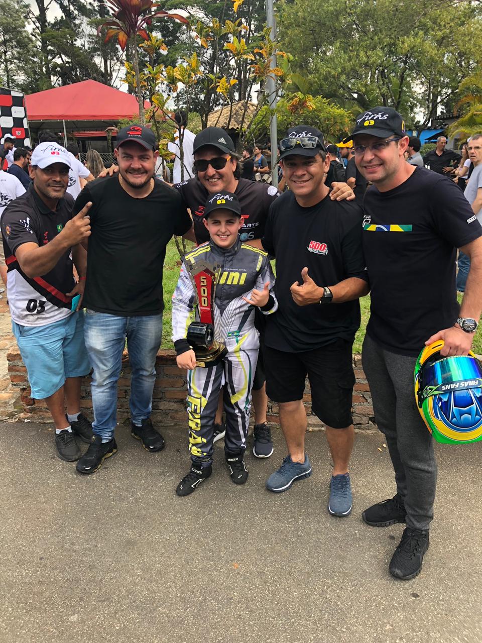 Firás Fahs é o vice-campeão da preliminar das 500 Milhas de Kart