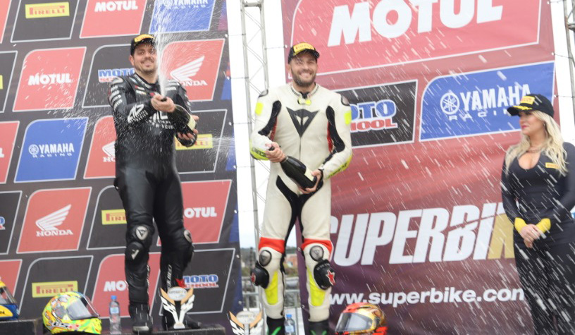 Sharbel realiza sonho ao dividir pódio com Alexandre Barros